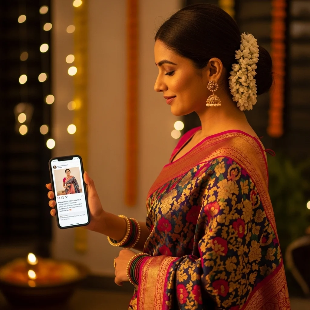 Why Saree Captions Matter During Festive Seasons