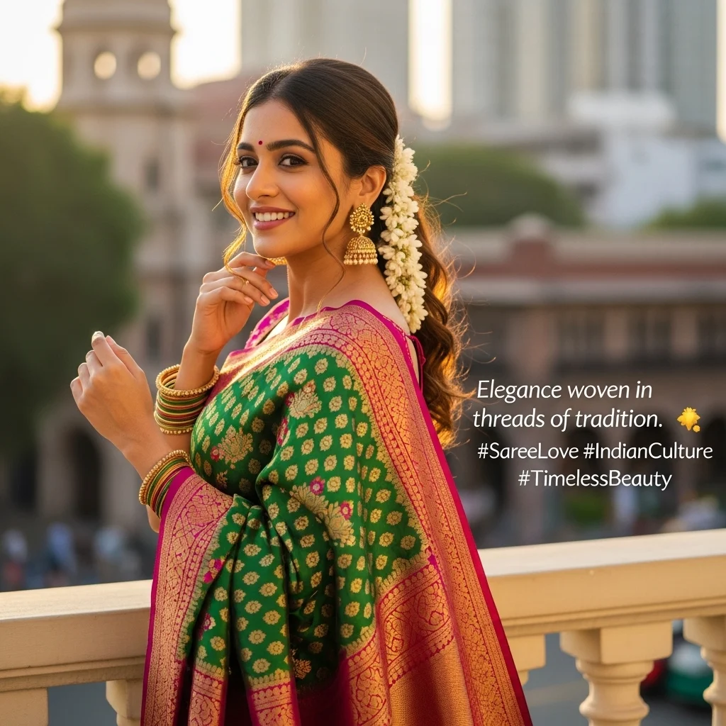 Aesthetic Saree Captions for Instagram