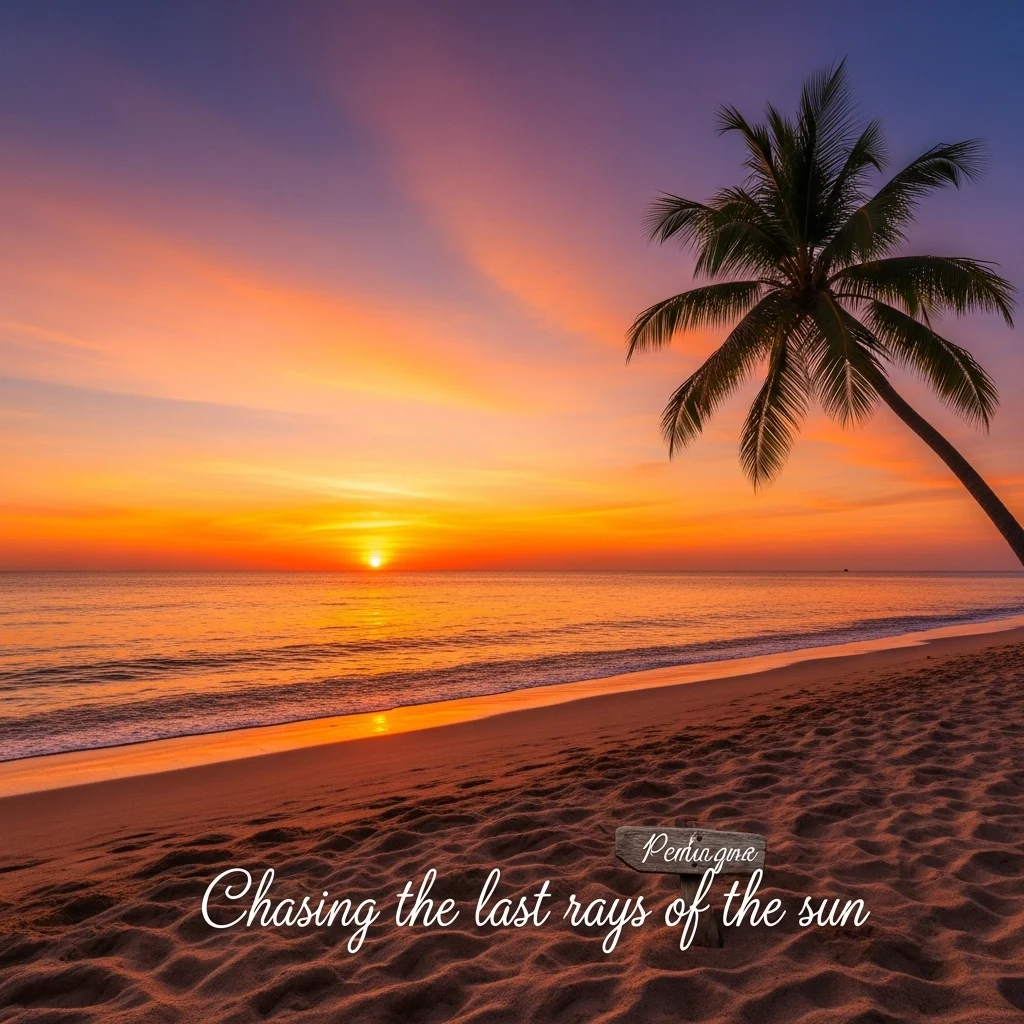 Aesthetic Sunset Captions