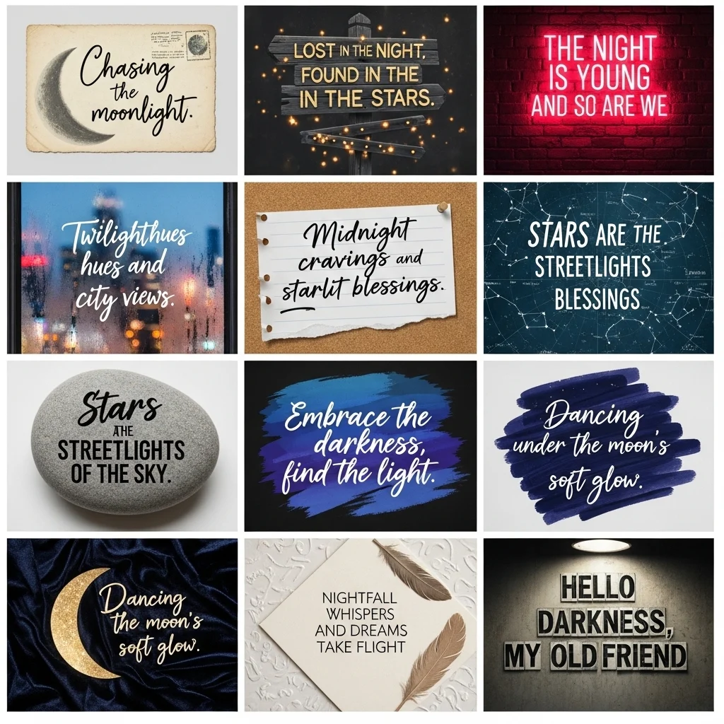 Classic Night Captions for Instagram