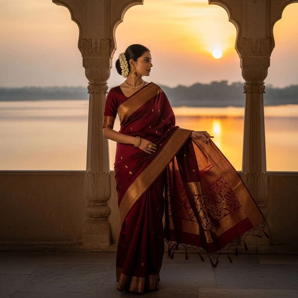 Classic Saree Captions Aesthetic