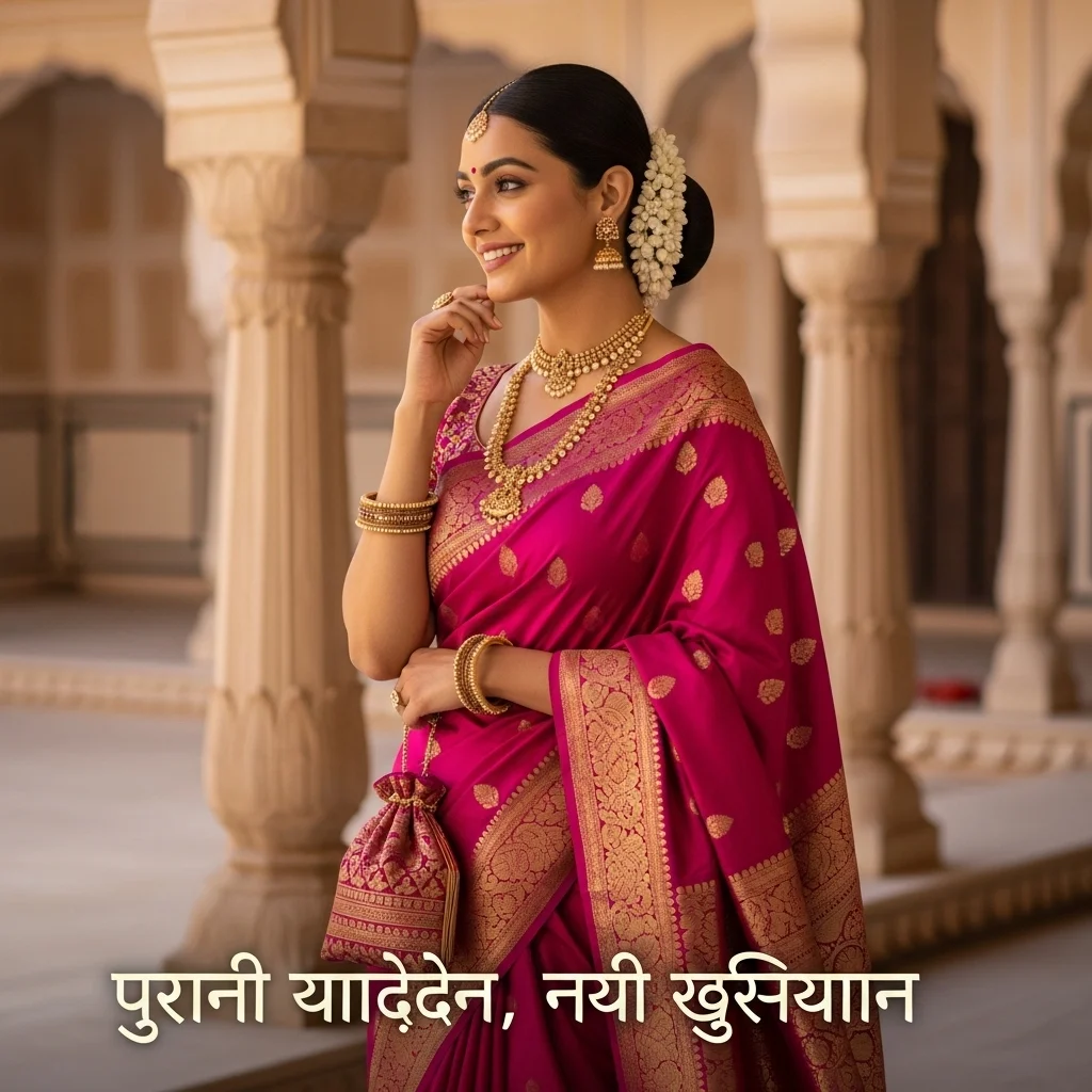 Classic Saree Captions in Hindi
