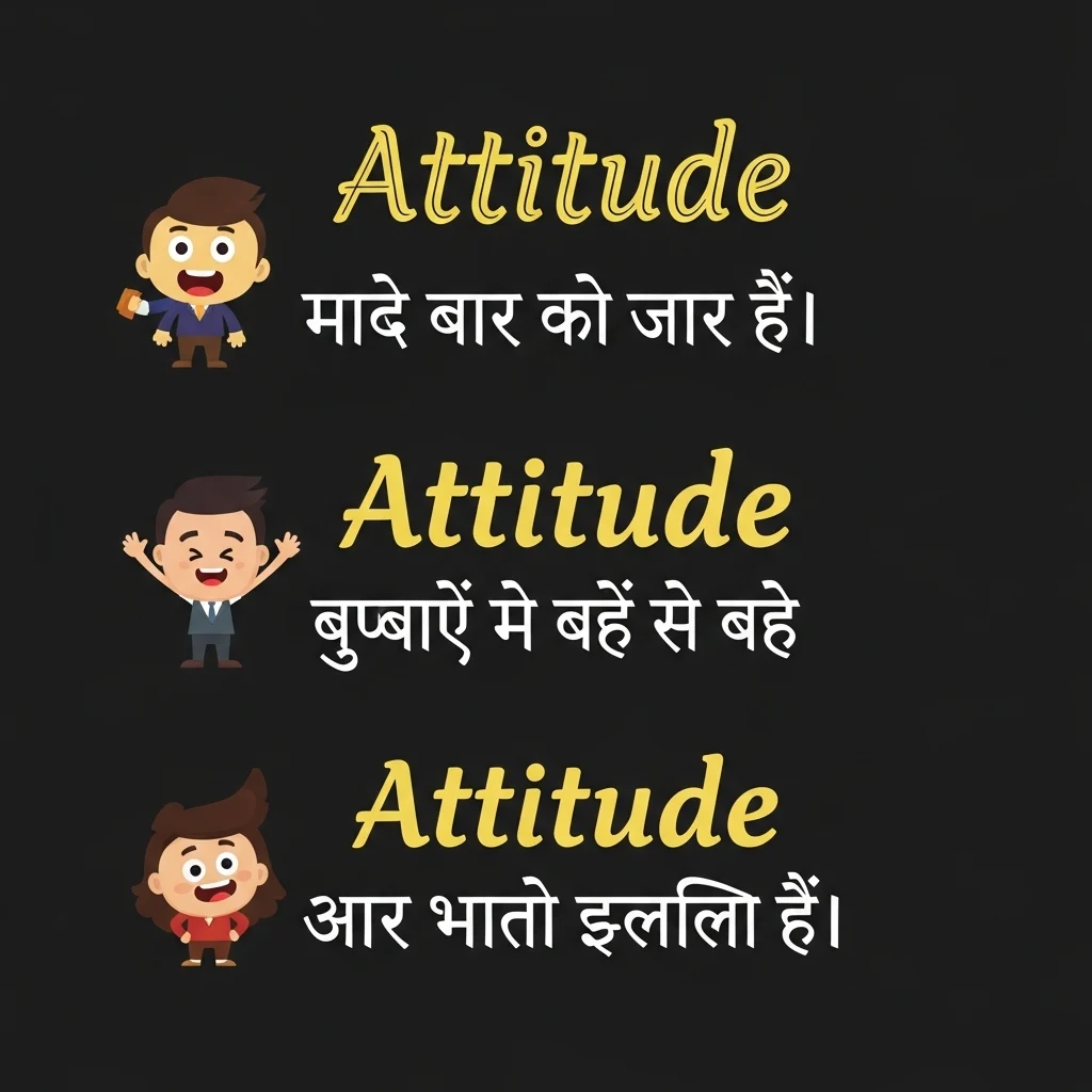 Funny Attitude Captions for Instagram in Hindi