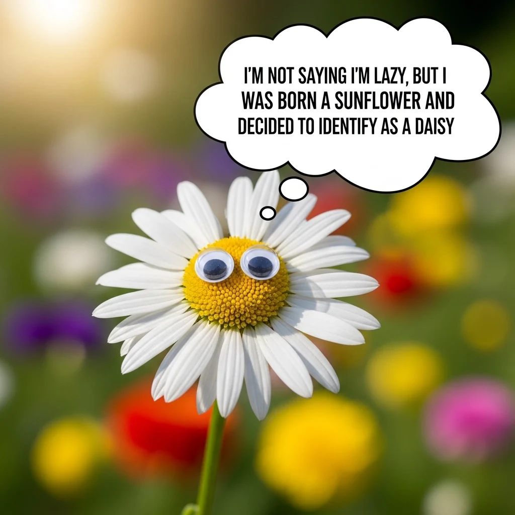 Funny Flower Captions 🌸😄