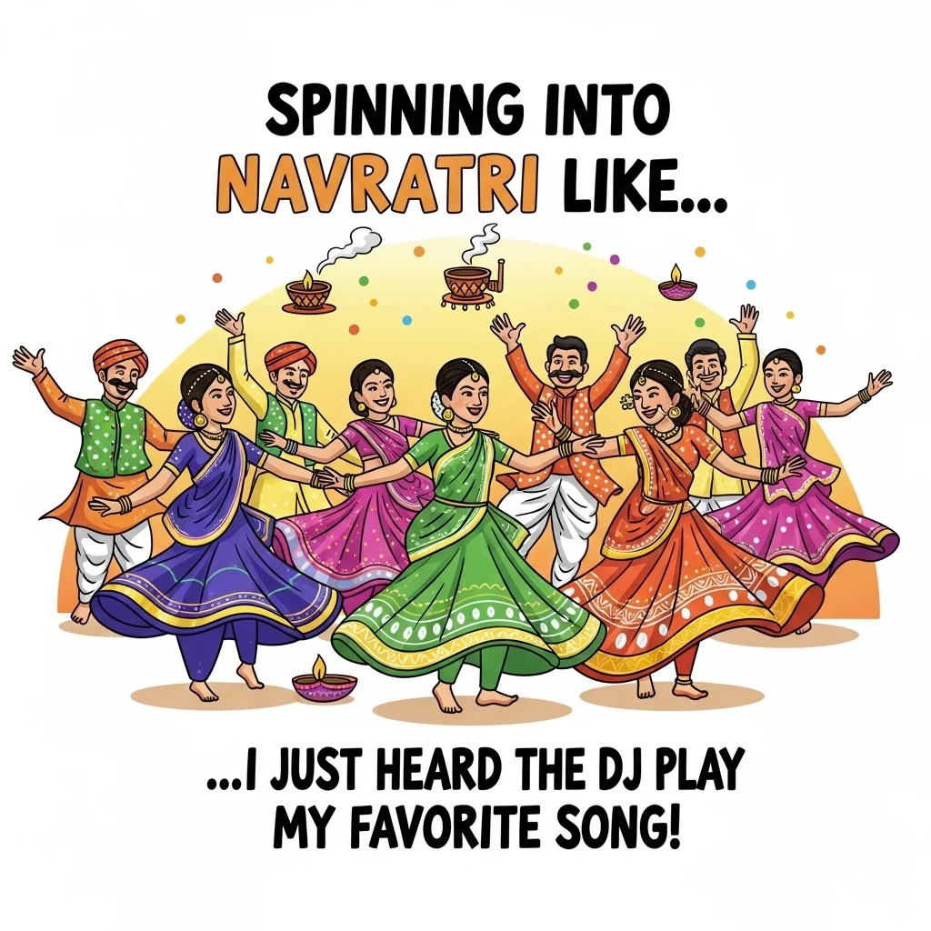 Funny Navratri Captions for Instagram