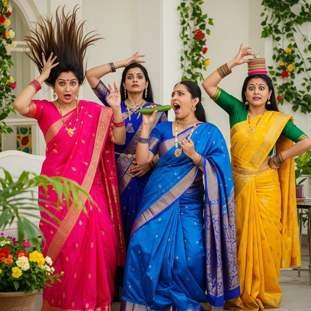 Funny Saree Captions in Hindi