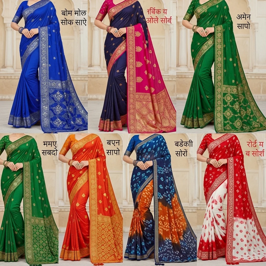 Hindi Captions for Saree