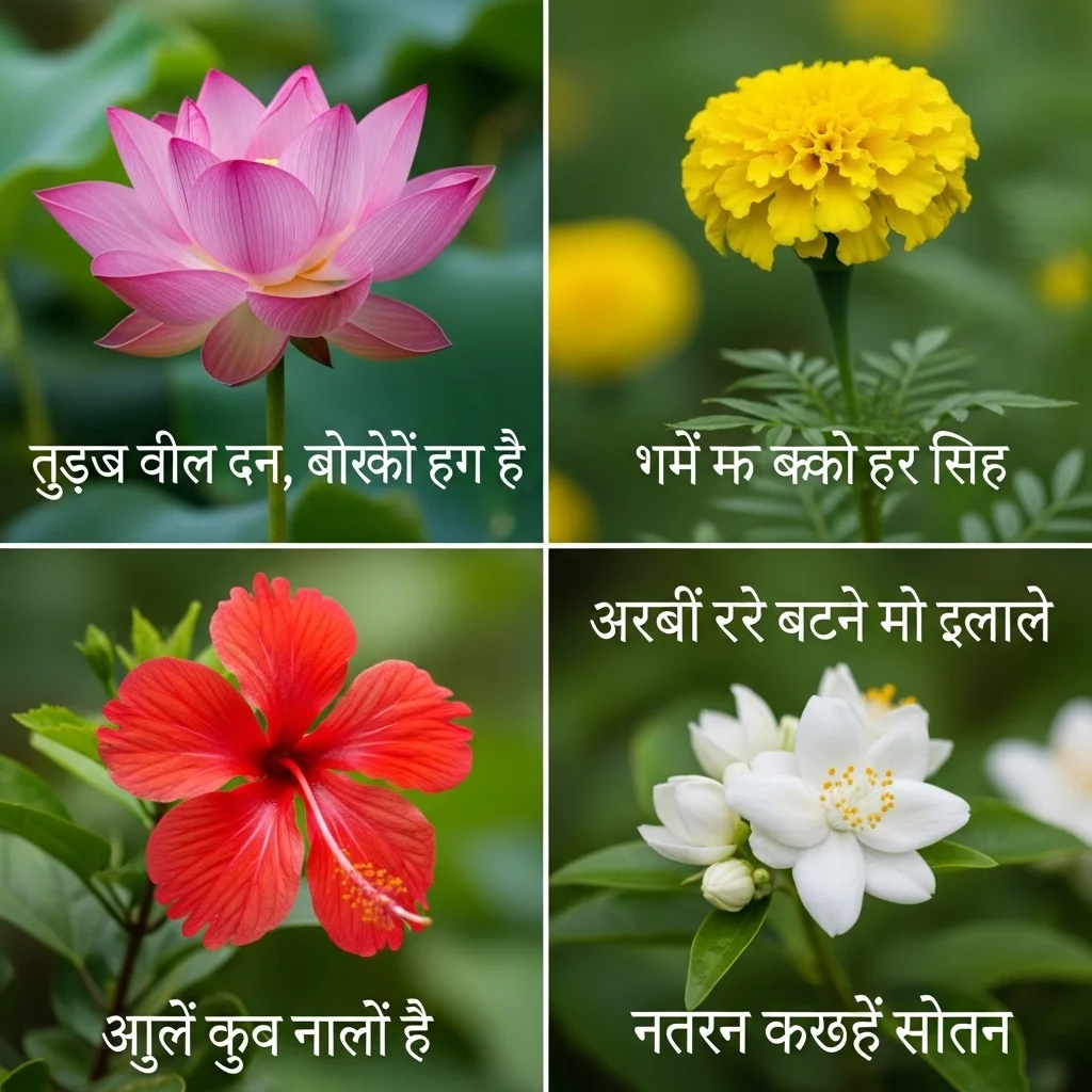 Hindi Flower Captions for Instagram