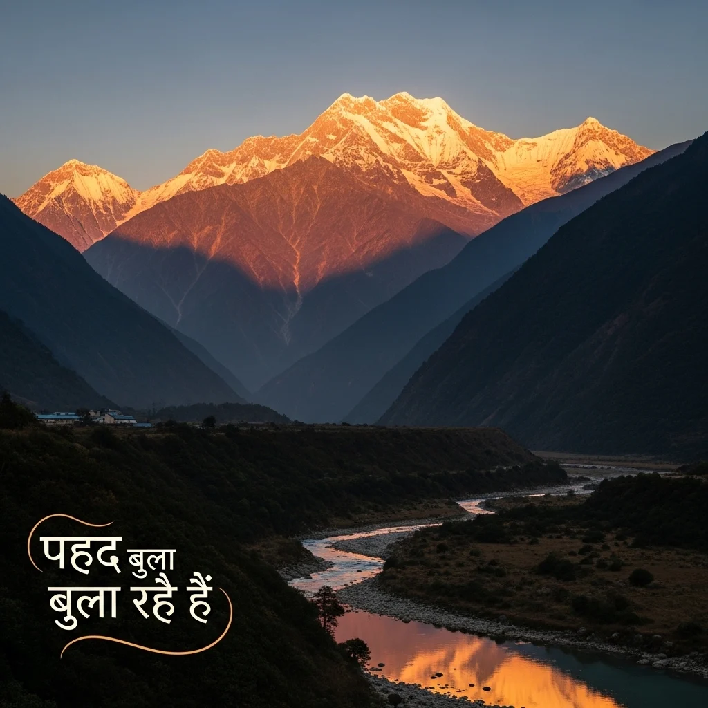 Hindi Mountain Captions for Instagram