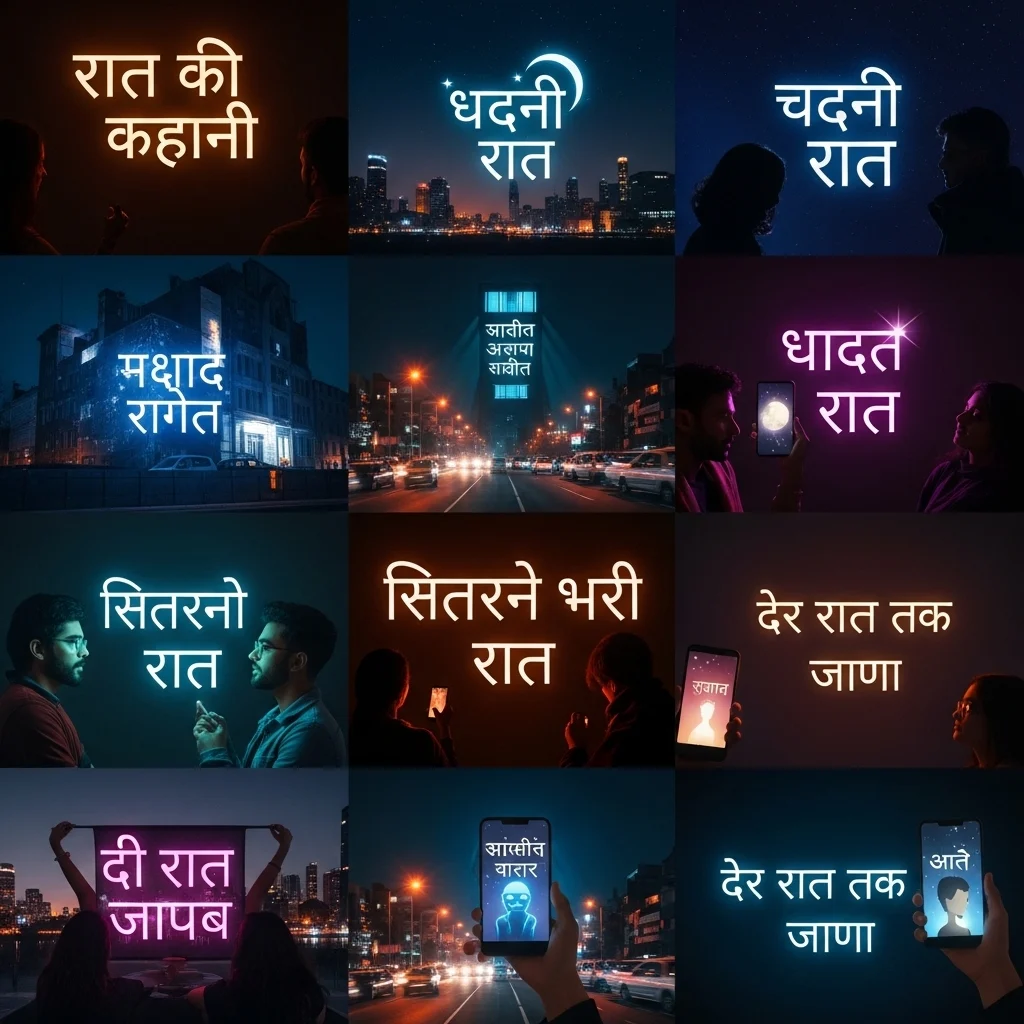 Hindi Night Captions for Instagram