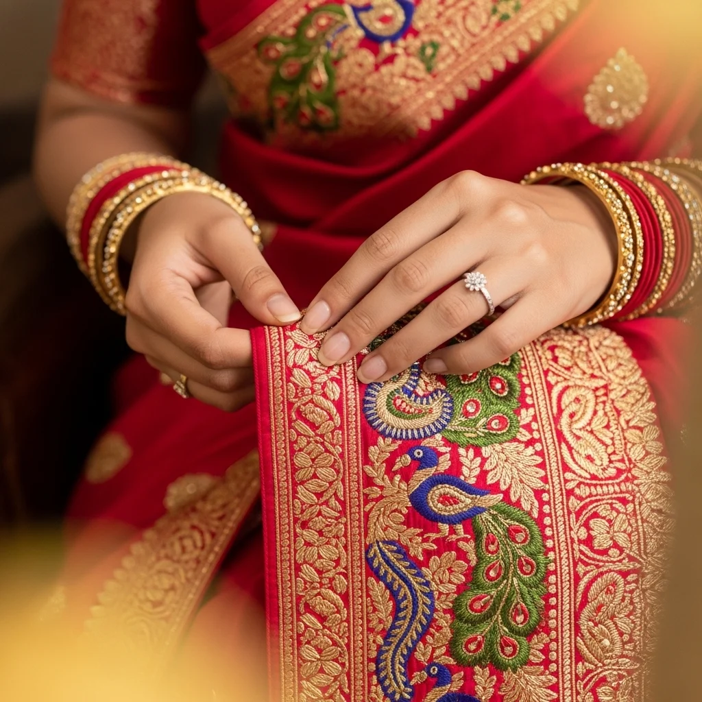 Hindi Saree Captions