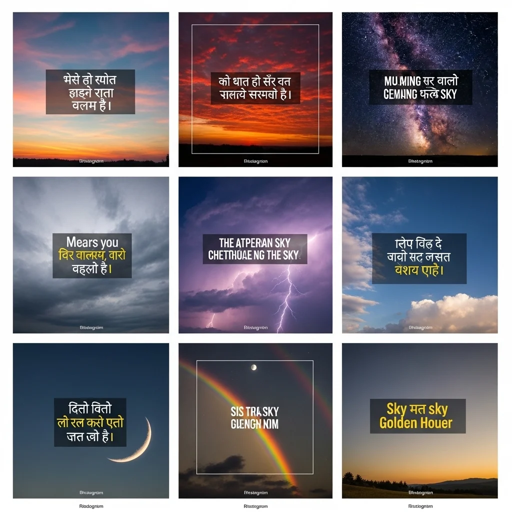 Hindi Sky Captions for Instagram