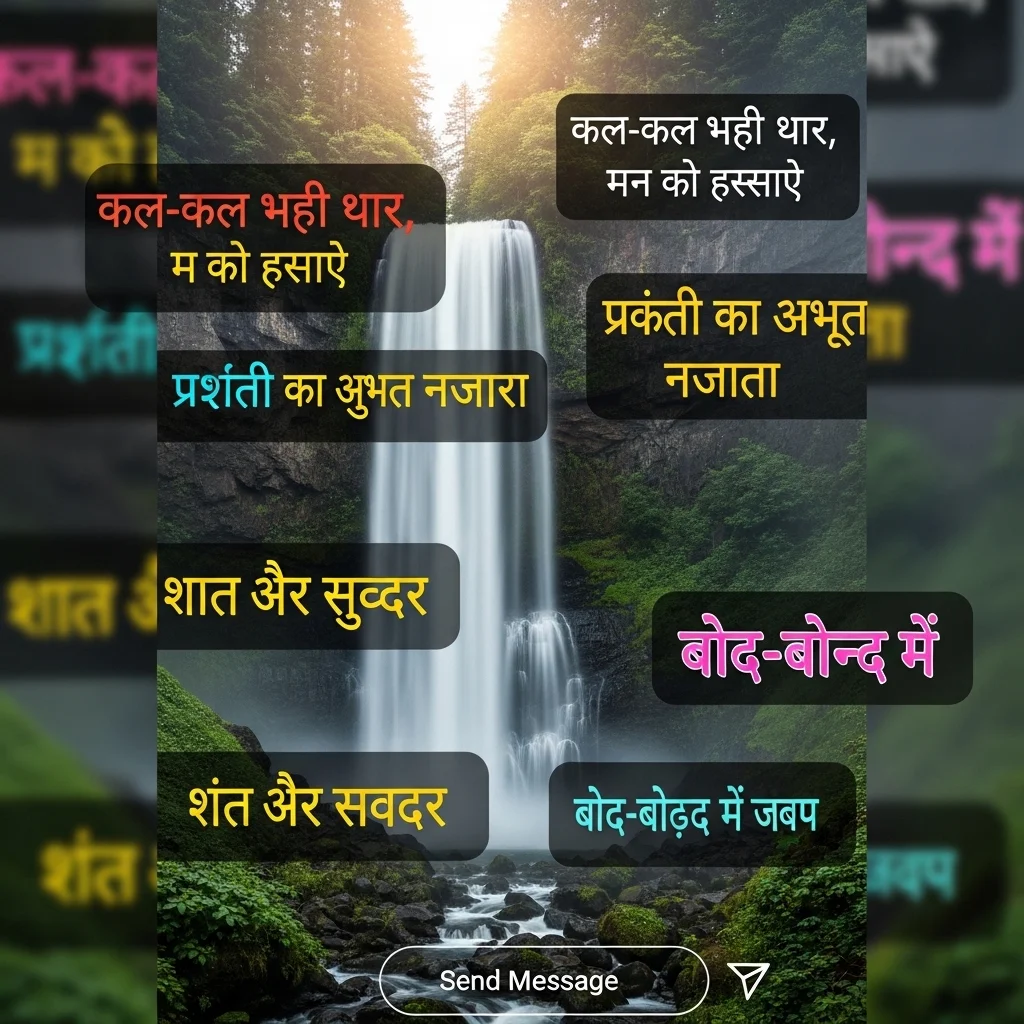 Hindi Waterfall Captions for Instagram