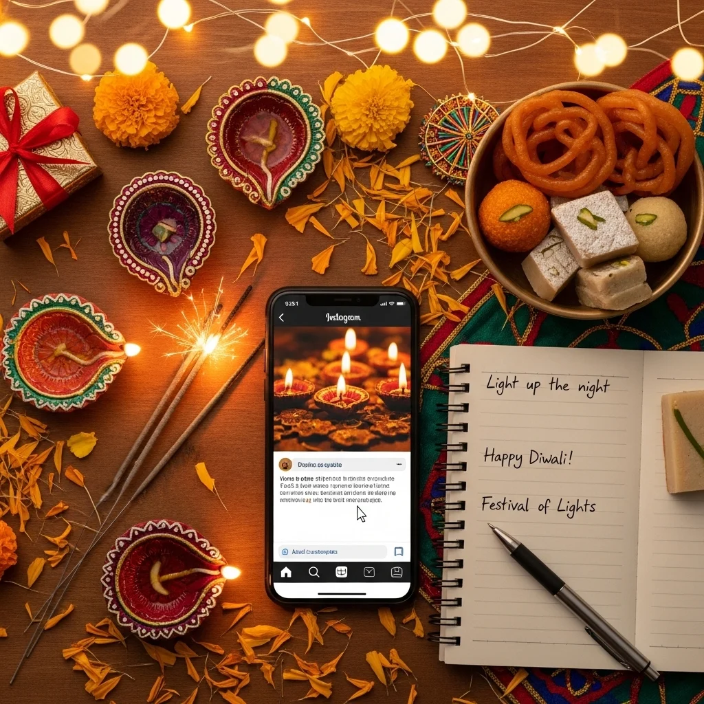 How to Choose the Right Short Diwali Caption for Instagram