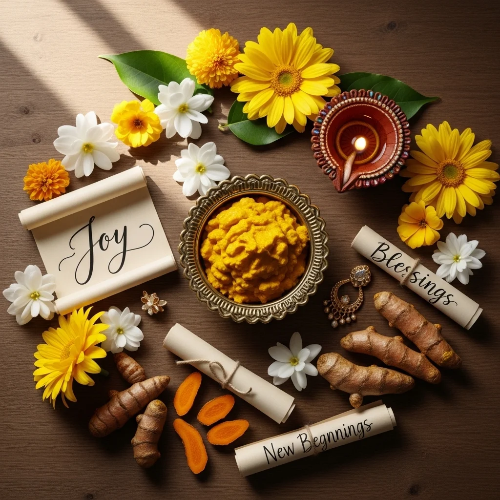 Inspirational Haldi Captions