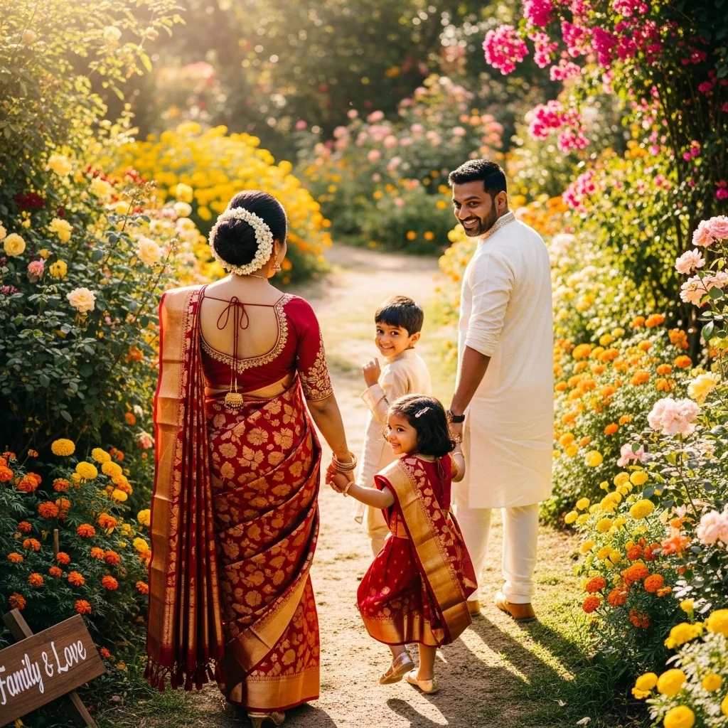 Love & Family Captions for Saree