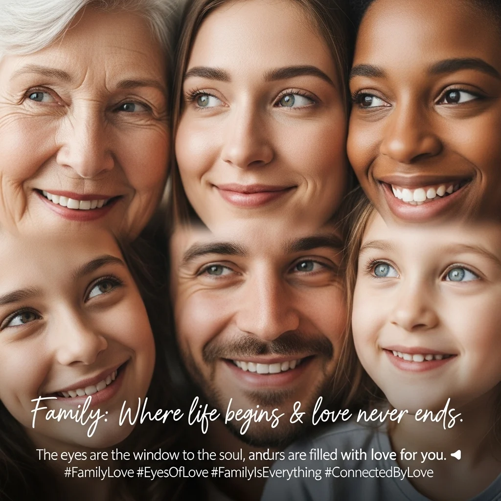 Love and Family Eyes Captions for Instagram
