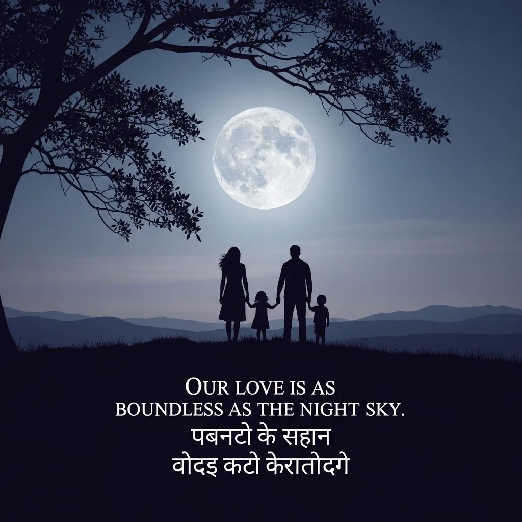 Love and Family Moon Captions for Instagram
