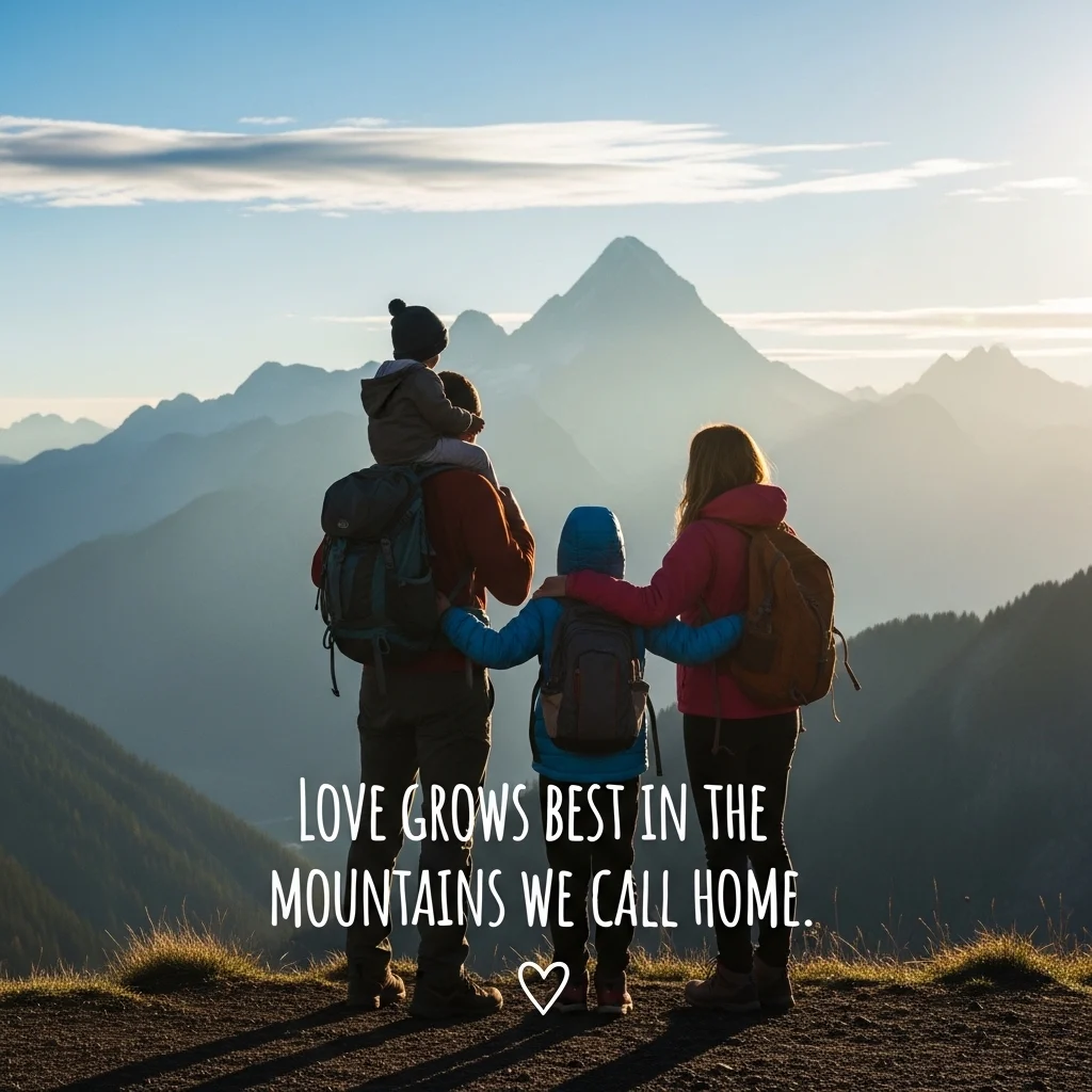 Love and Family Mountain Captions for Instagram