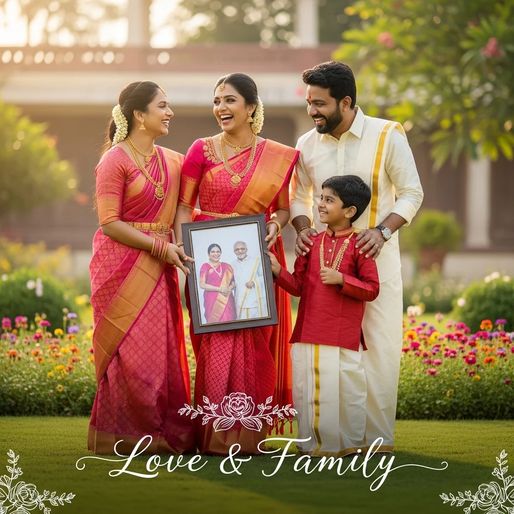 Love & Family Saree Captions