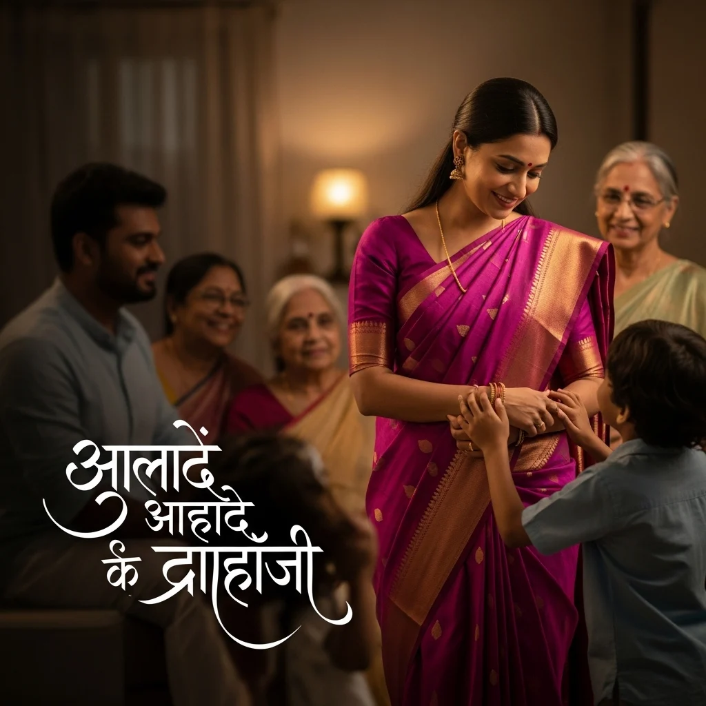 Love & Family Saree Captions in Marathi
