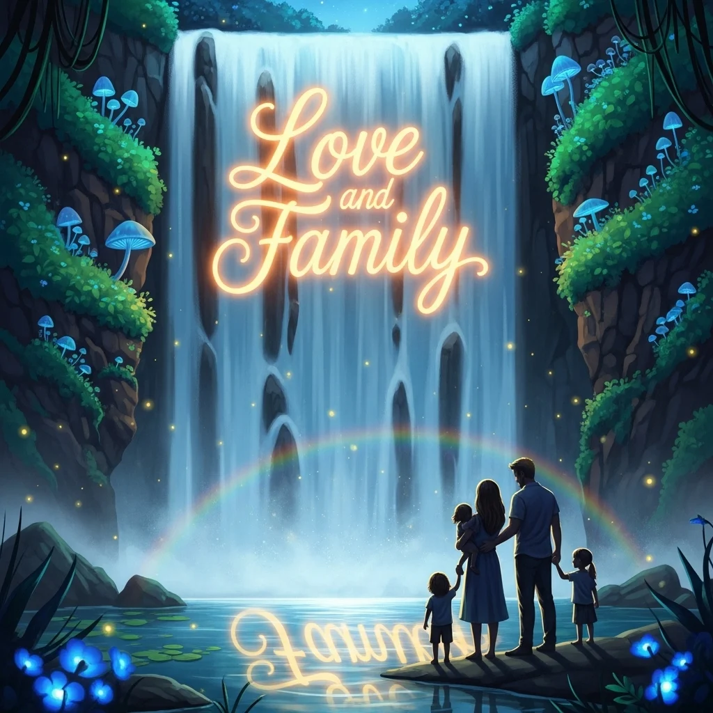 Love and Family Waterfall Captions