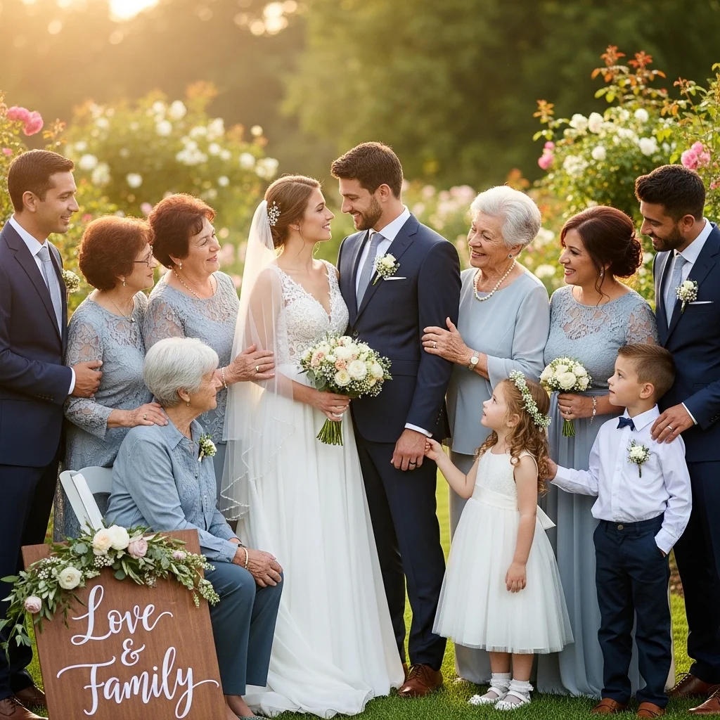 Love and Family Wedding Vibes Captions