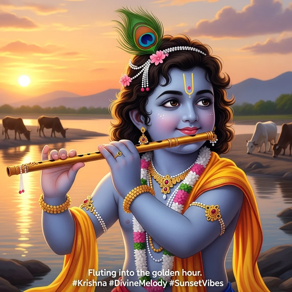 Short Krishna Captions for Instagram