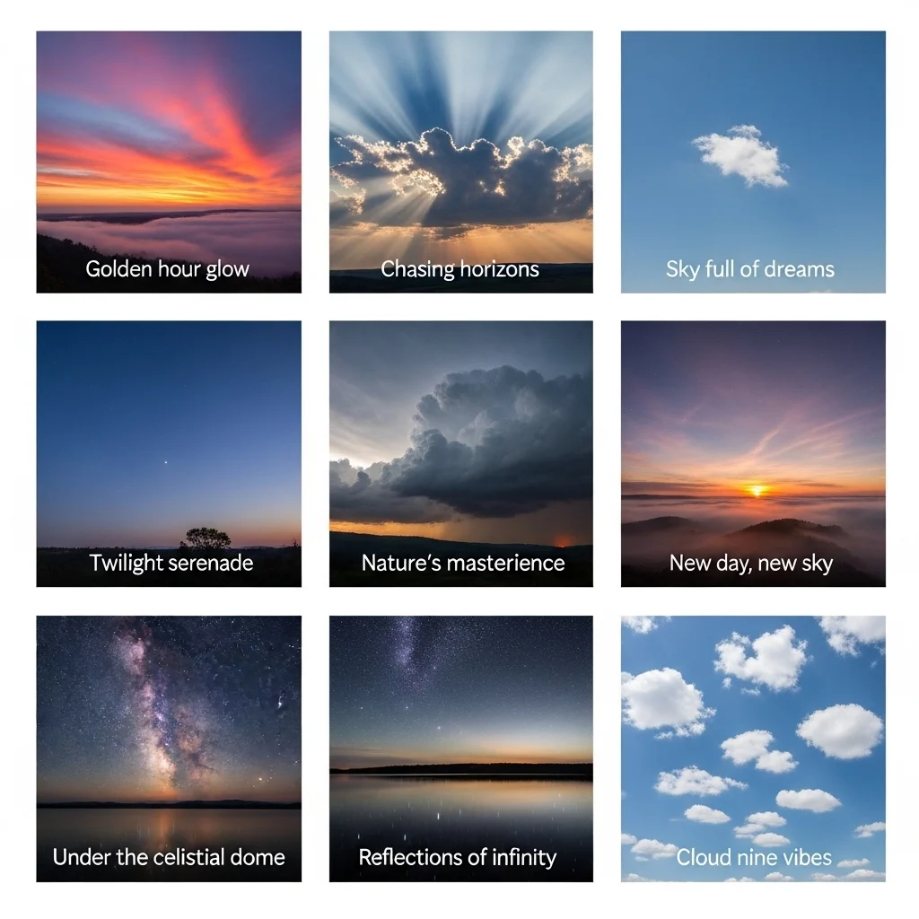 Short Sky Captions for Instagram