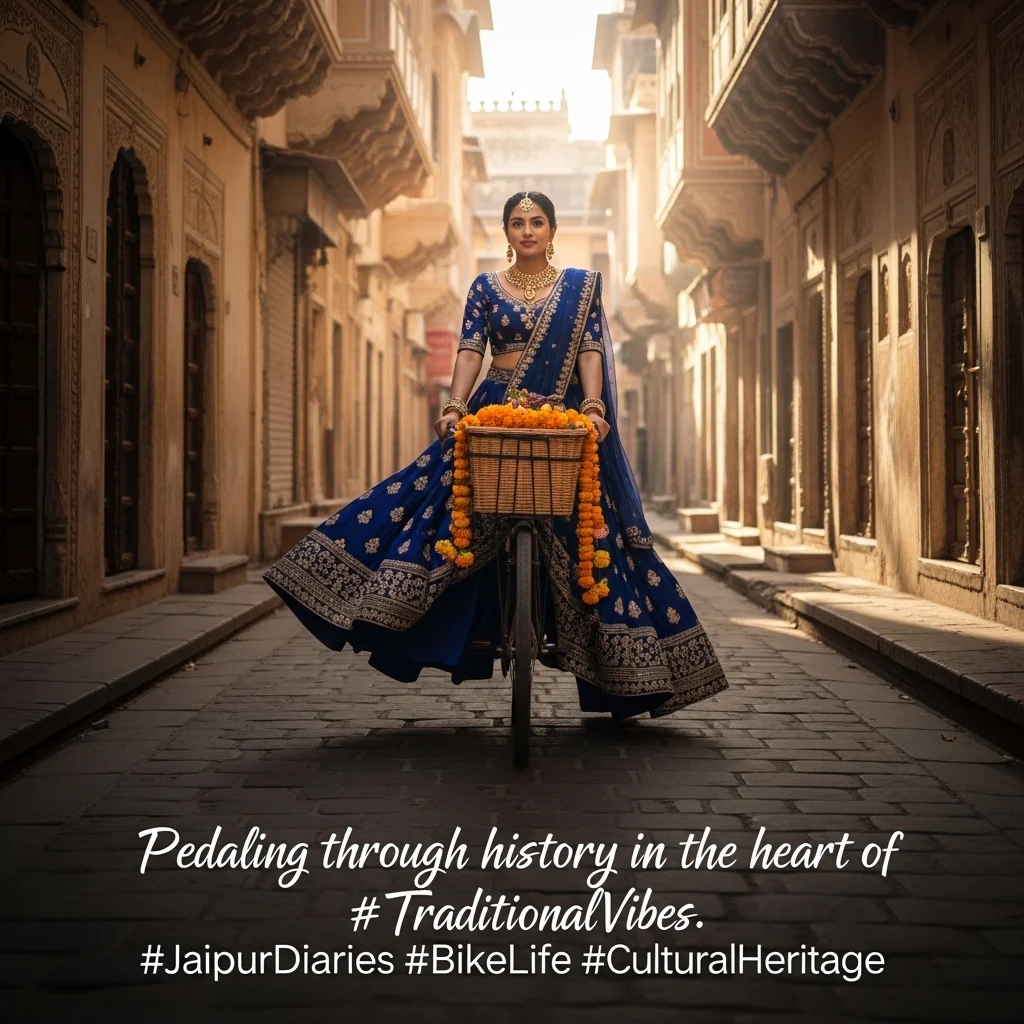 Traditional Outfit Bike Captions for Instagram