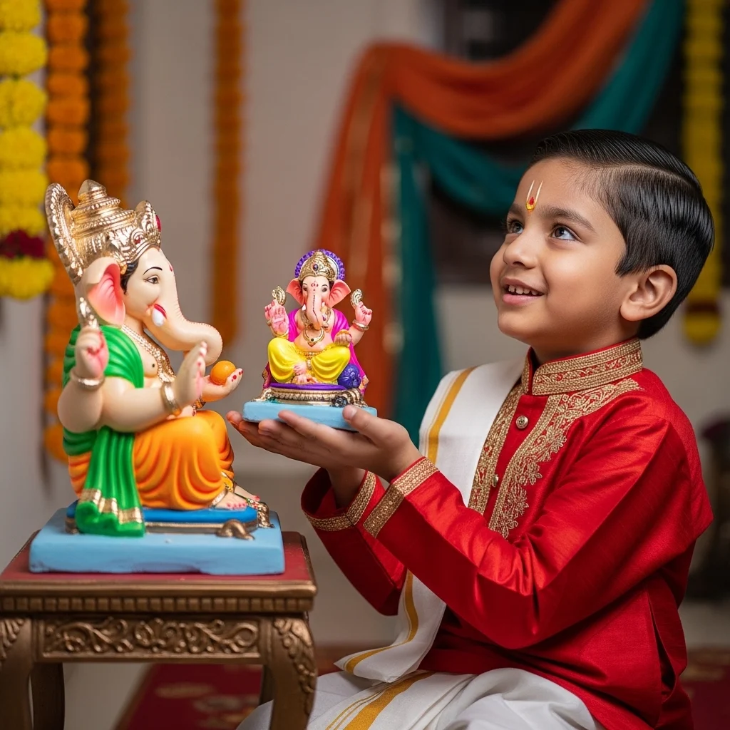 Traditional Outfit Ganpati Captions