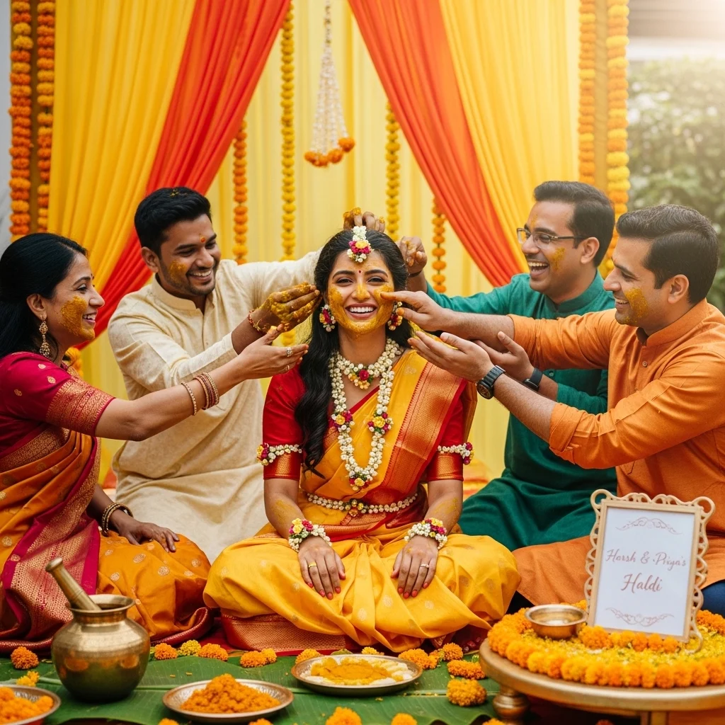 Traditional Outfit Haldi Captions