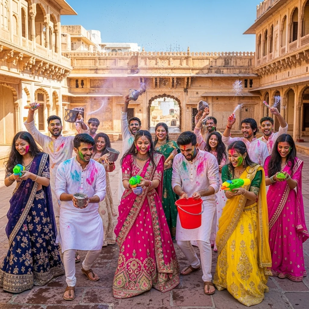 👗 Traditional Outfit Holi Captions