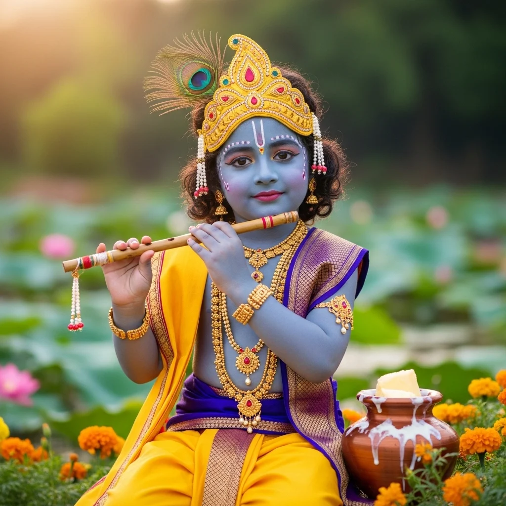 Traditional Outfit Krishna Captions for Instagram
