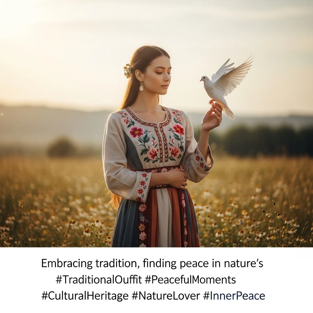 Traditional Outfit Peace Captions for Instagram