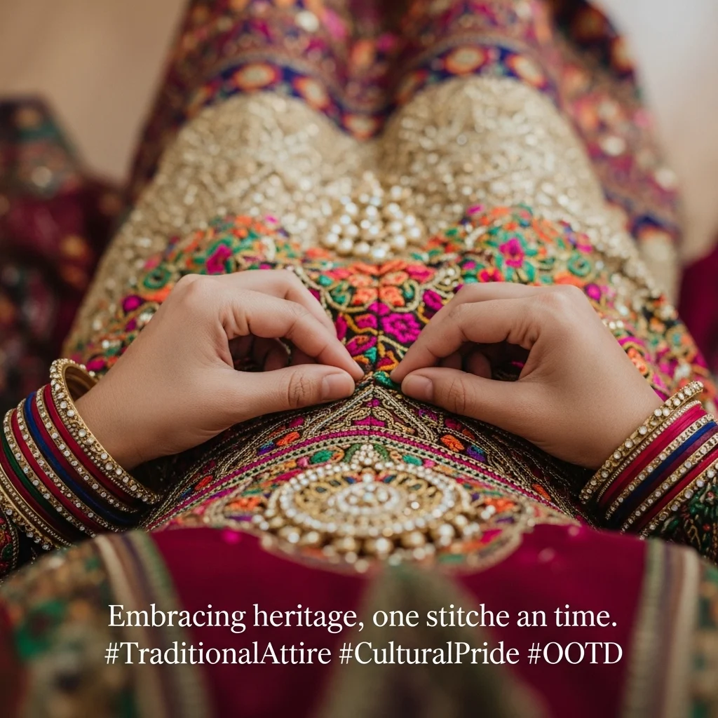 Traditional Outfit POV Captions for Instagram