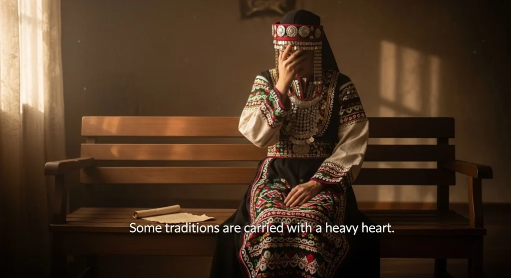 Traditional Outfit Sad Captions for Instagram