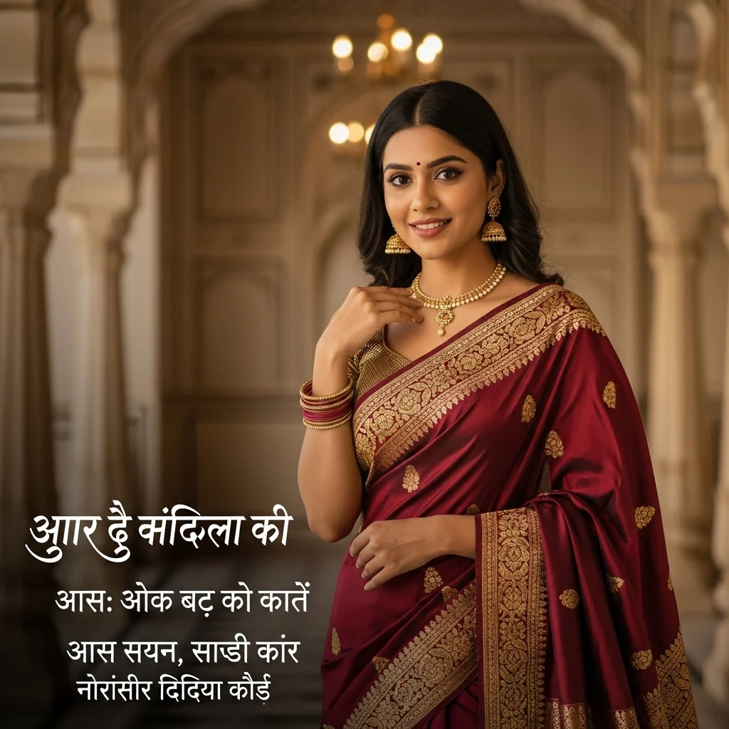 Traditional Outfit Saree Captions in Hindi