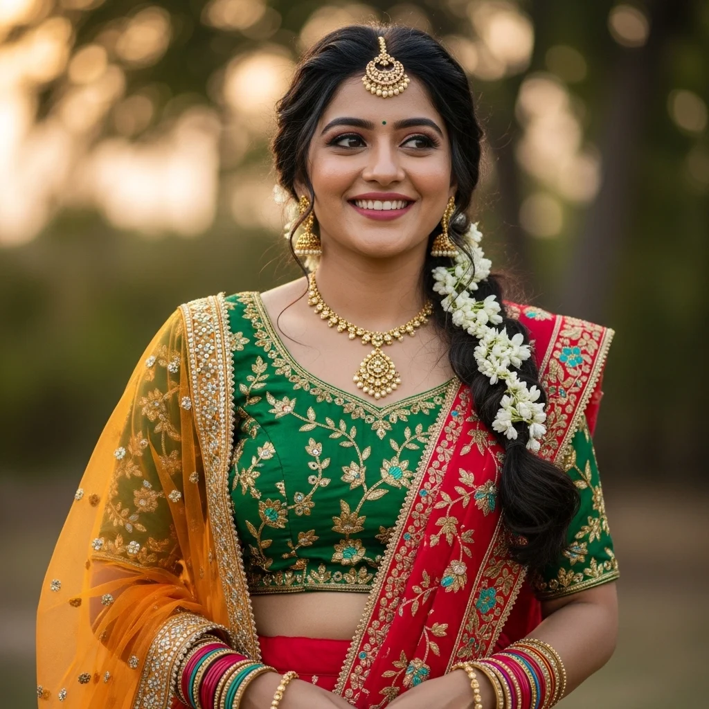 Traditional Outfit Smile Captions