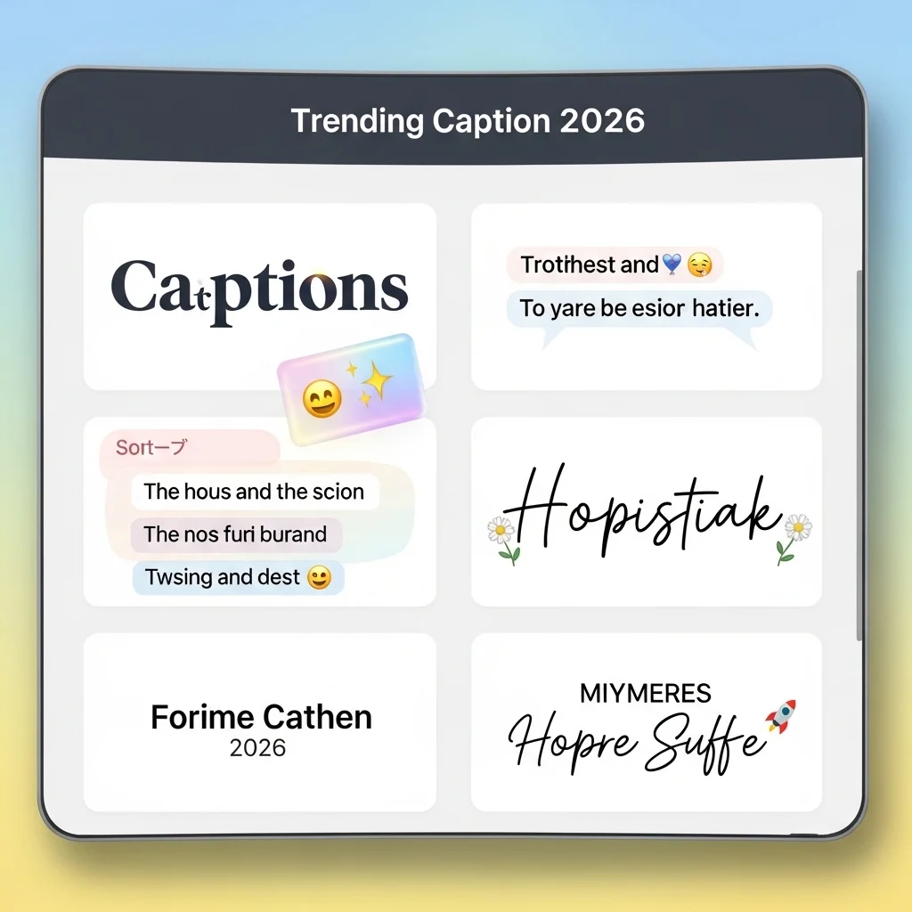 Trending Caption Styles for 2026 🌼