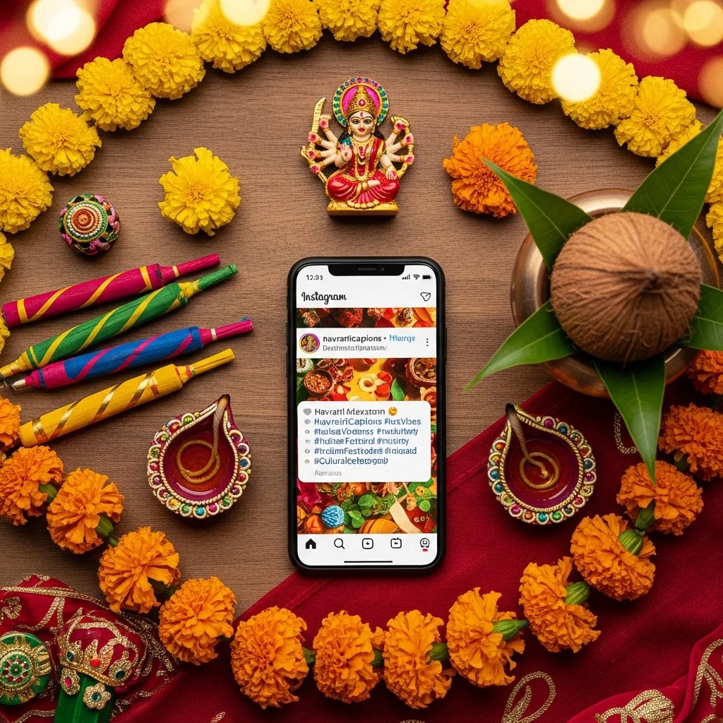 Why Navratri Captions Matter for Instagram Engagement