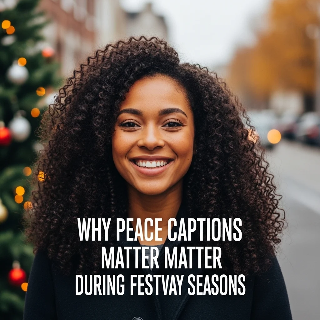 Why Peace Captions Matter During Festive Seasons