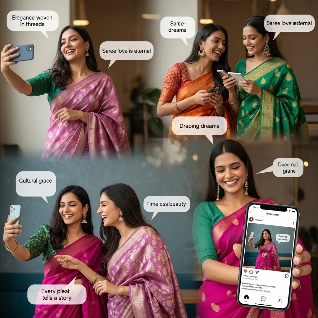 Why Saree Captions Matter for Instagram Engagement