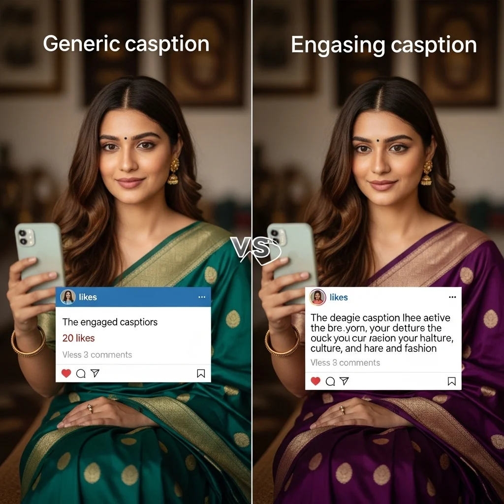 Why the Right Captions for Saree Posts Matter
