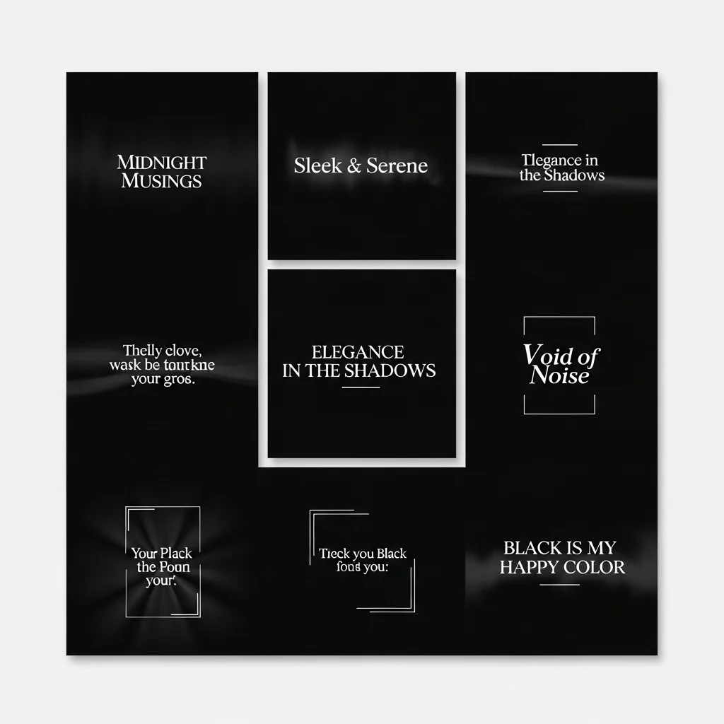 Aesthetic Black Captions for Instagram