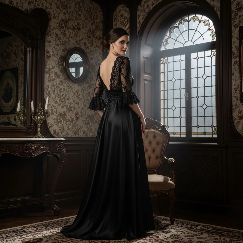 Aesthetic Black Dress Captions