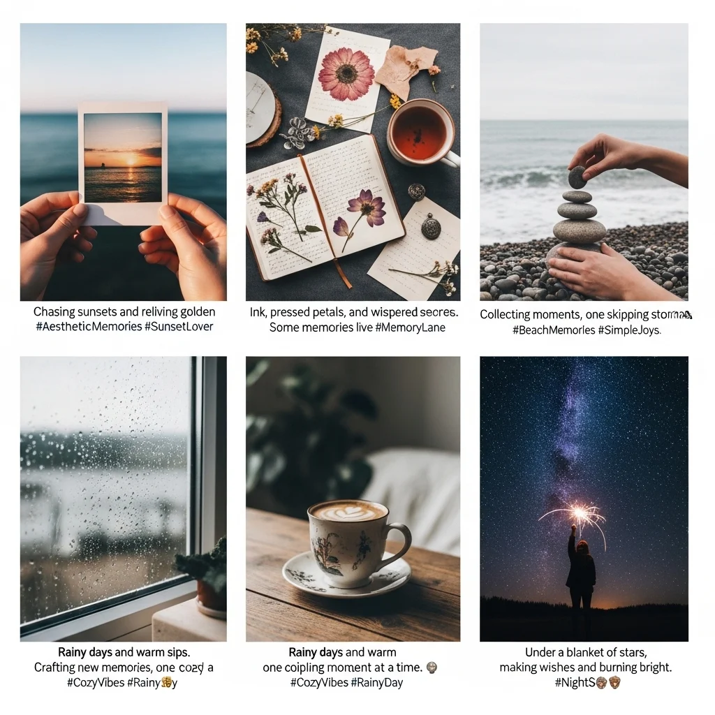 Aesthetic Memories Captions for Instagram