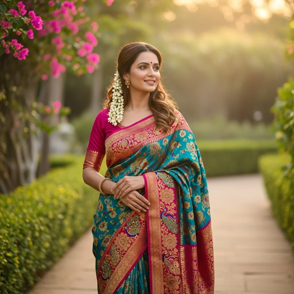 Aesthetic Saree Captions