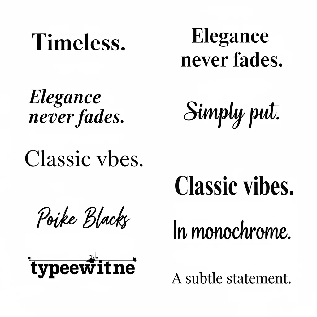 Classic Black Captions for Instagram