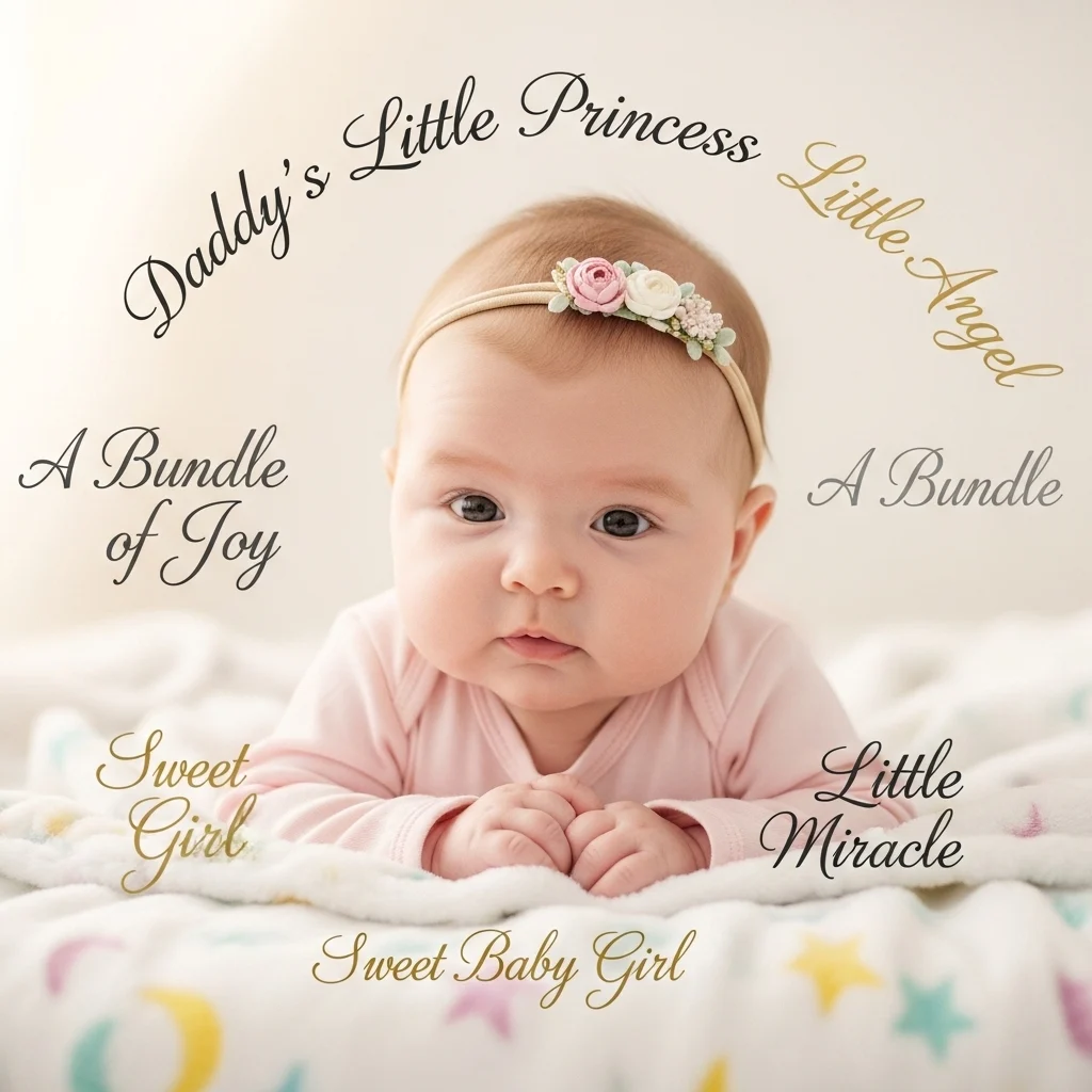 Classic Captions for Baby Girl